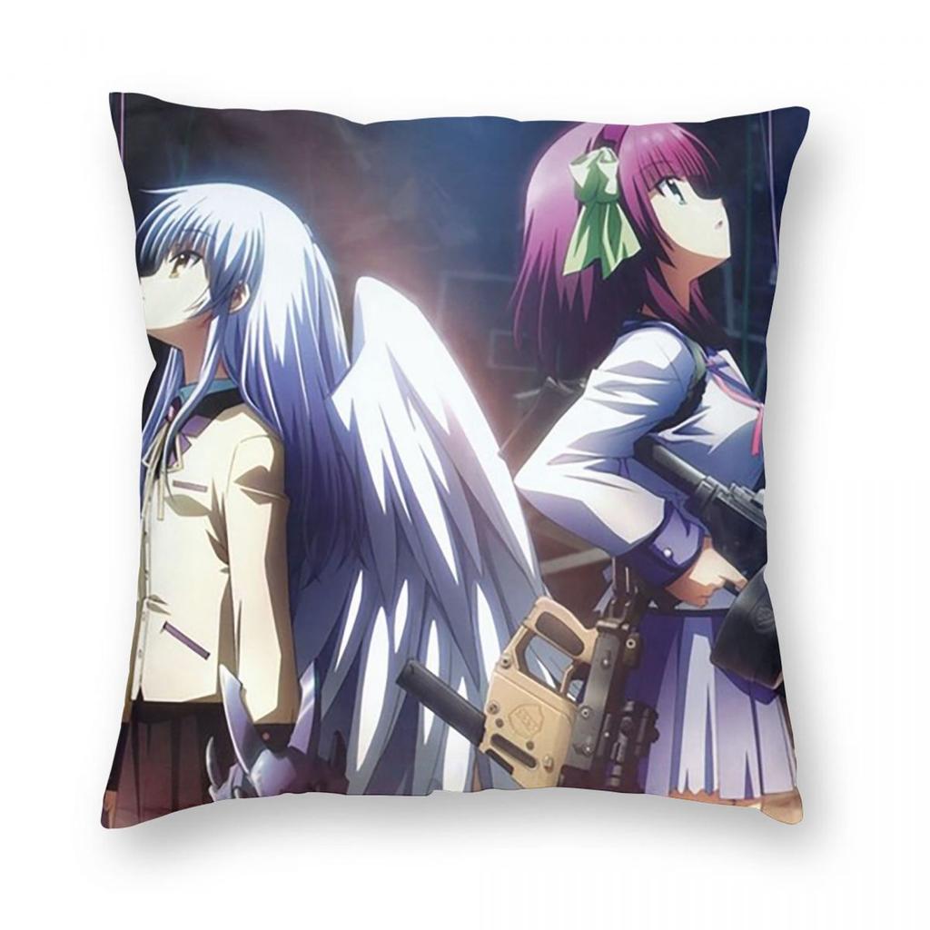 Anime Angel Beats Square Pillowcase Pillow Cover Cushion Zip Decorative Comfort Throw Pillow for Home Bedroom