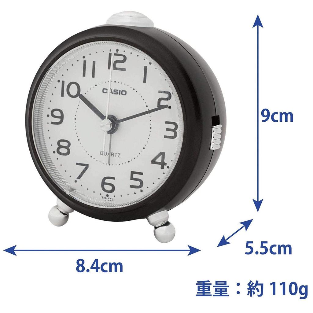 CASIO Alarm Clock Table Clock Dark Brown Brown Analog Small Snooze Light TQ-149-5JF