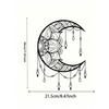 Metal Mandala Moon Wall Art Boho Home Decor Sculpture Gift Wedding