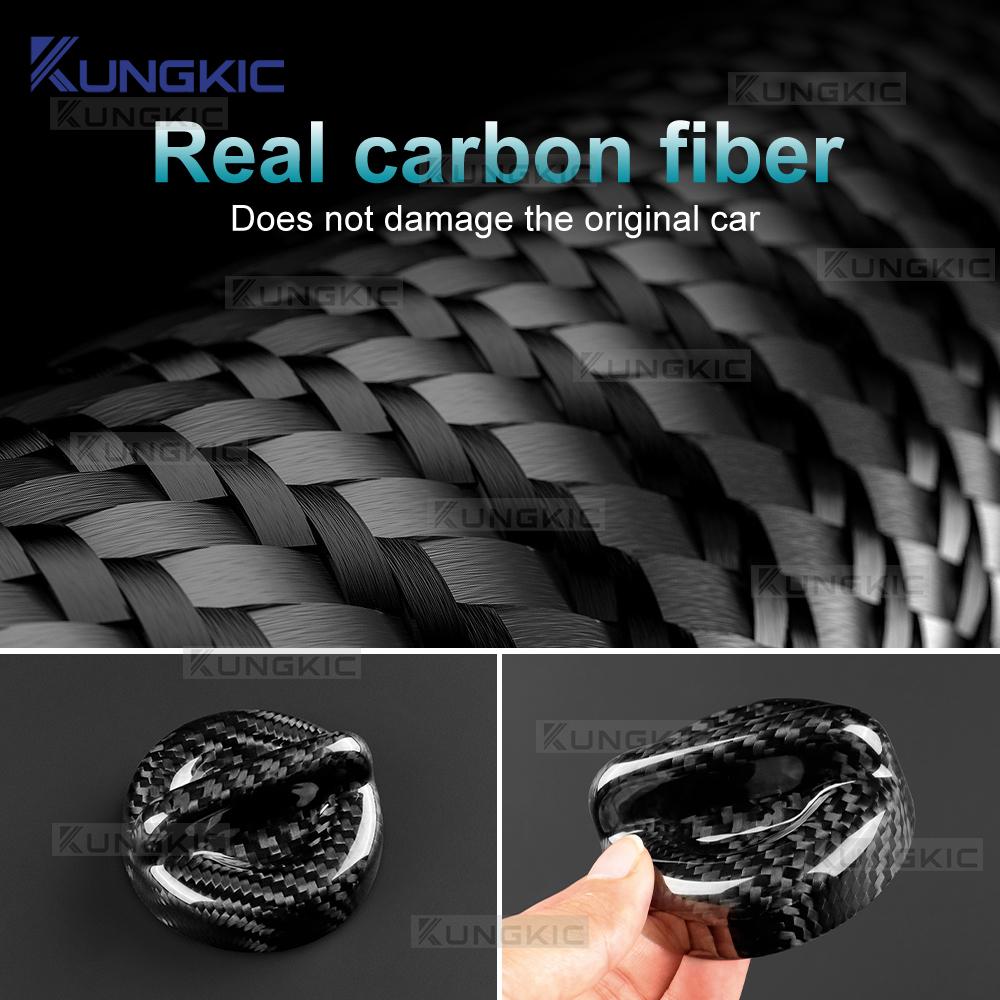Real Dry Hard Carbon Fiber For Abarth 595 595C 695 695C 2012 2013 2014-2025 Car Engine Oil Filler Cap Sticker Cover Accessories