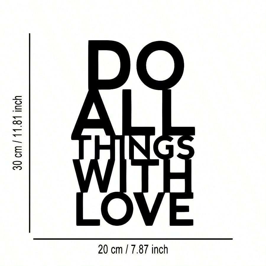 Metal Wall Art Sign Do What You Love Inspirational Home Office Decor Gift разноцветный