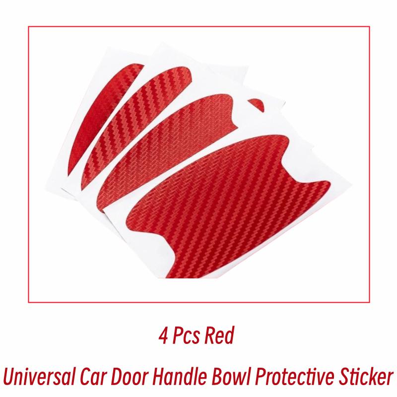 

4 шт. Защита от царапин на ручках дверей автомобиля - Защитная пленка из углеродного волокна для экстерьера автомобиля, Защитные накладки на внутреннюю часть чаш дверей, аксессуары