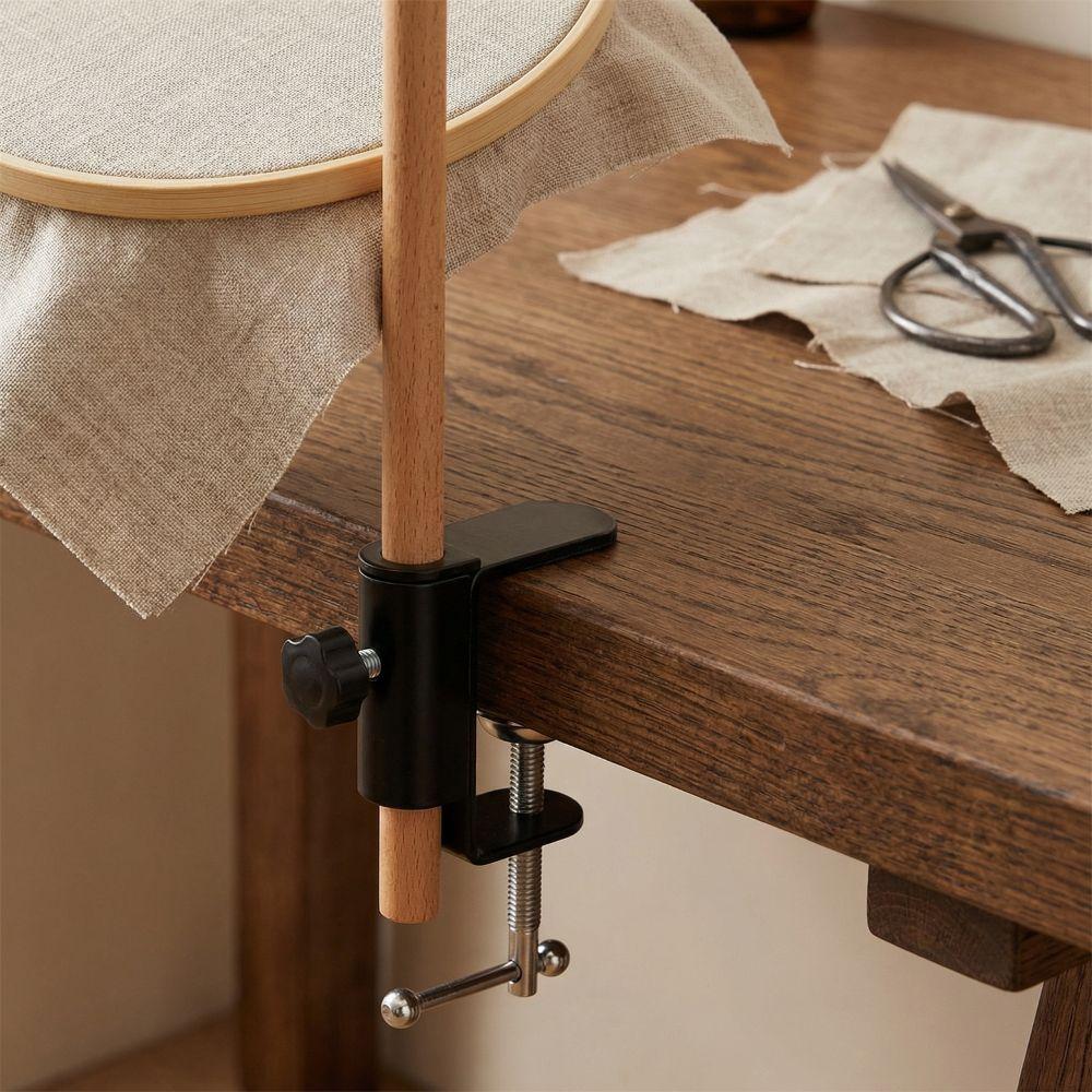 Adjustable Clamp Embroidery Frame Lap Stand 360 Degree Rotation Cross Stitch Rack  Desktop Use