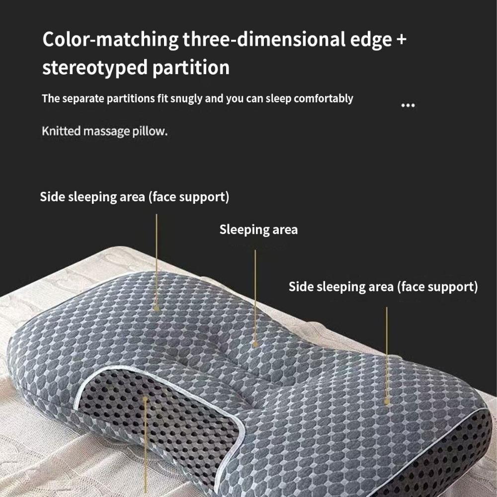 Breathable Neck Protection Pillow Knitted Cotton Orthopedic Sleep Pillow  Home Bedroom Bedding