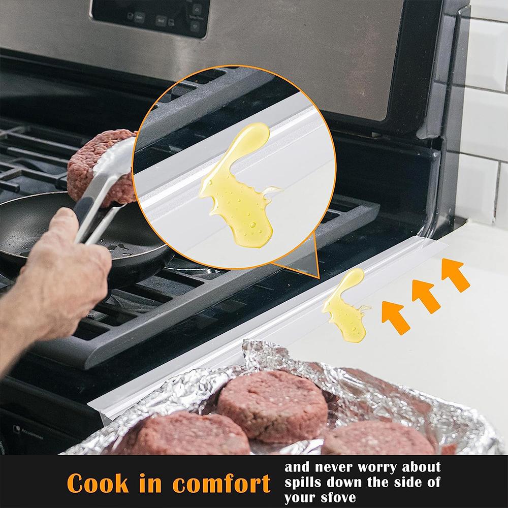 Silicone Stove Counter Gap Cover T-shape Kitchen Oilgas Slit Filler Heat Resistant Mat Cook Oil Dust Water Seal