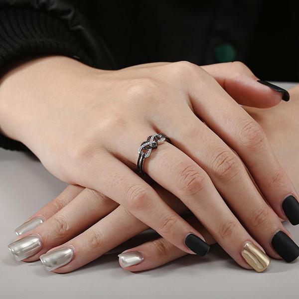 Lyxiga Parringar Hjärtringar Damringar Herrringar Rostfria Stålringar Romantiska Herrringar Bröllops- Julklappar