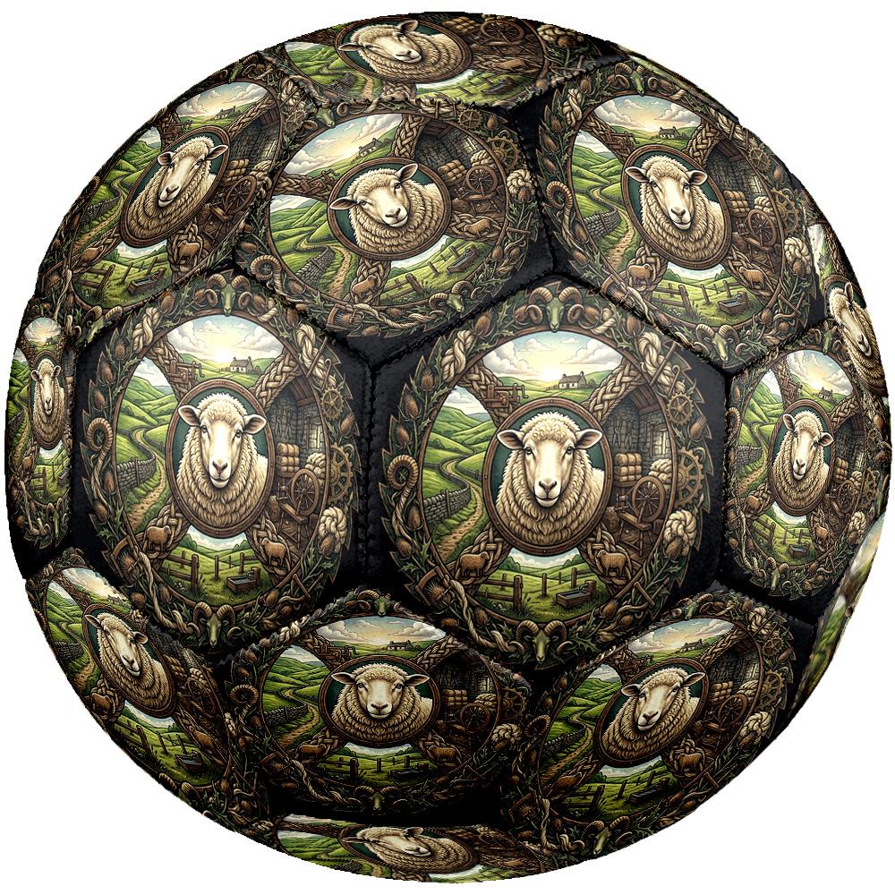 Sheep Heritage Round Football Size 5 Adult Ball Suitable for Training Matches and Outdoor Team. разноцветный