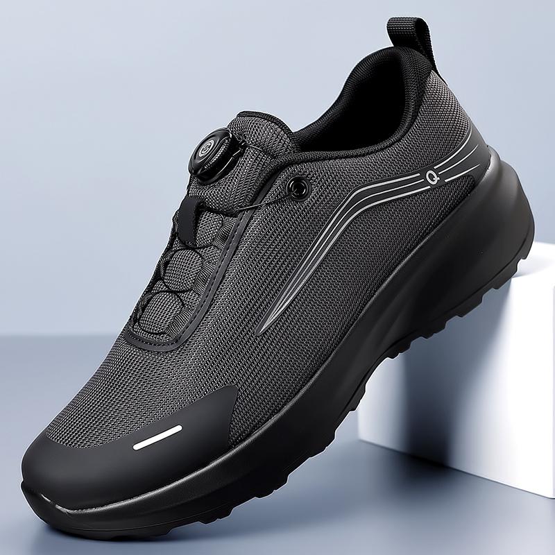 

Мужские походные ботинки с вращающимися застежками-трещотками, беговые повседневные кроссовки на мягкой подошве, нескользящие, износостойкие, городские уличные кроссовки 44