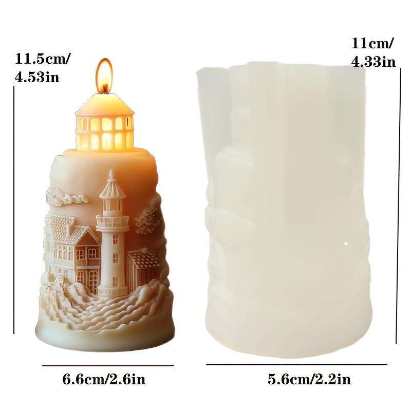 

Lighthouse relief spherical candle silicone mold watchtower house cylindrical spherical candle mould resin mold gypsum molds