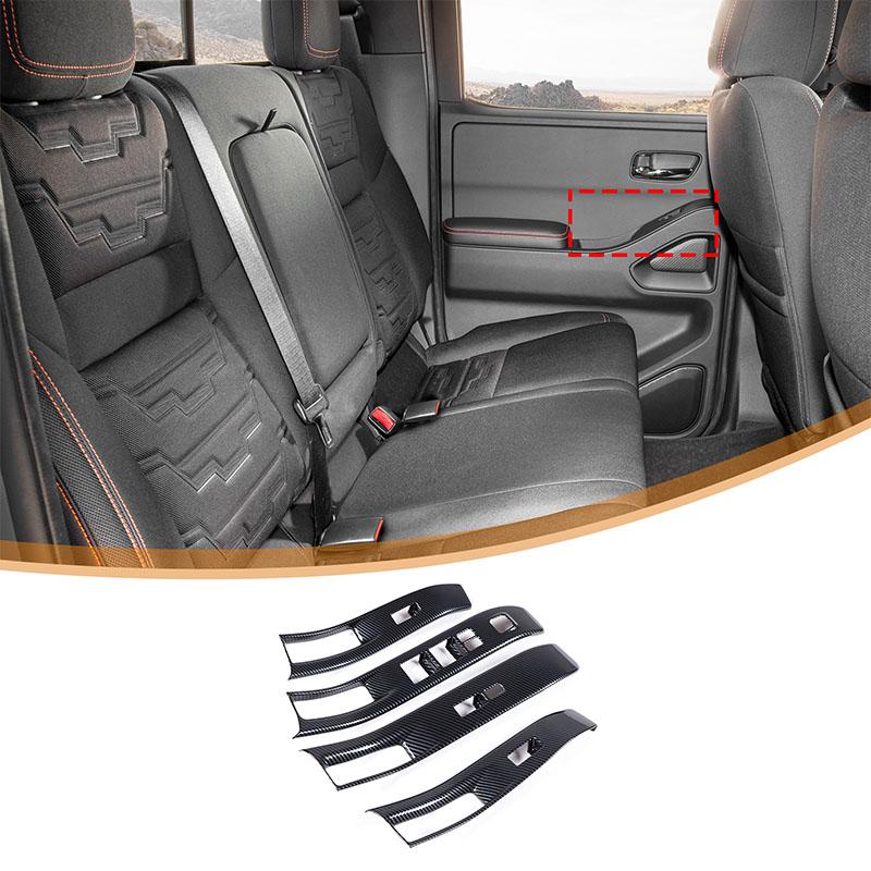 ABS Material Carbon Fiber Pattern Central Control Air Outlet Steering Wheel Grid Decorative Cover For Nissan Frontier -2024