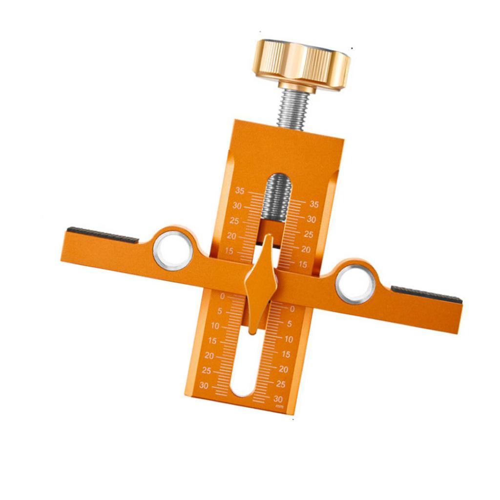 Cabinet Door Mounting Jig Aluminium Alloy Installation Positioner with 6 8 10mm Drill Bits Woodworking Multi Functional   Position Tool