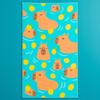 Microfiber Beach Towel Capybara Quick-Drying 3D 150X75 Cm
