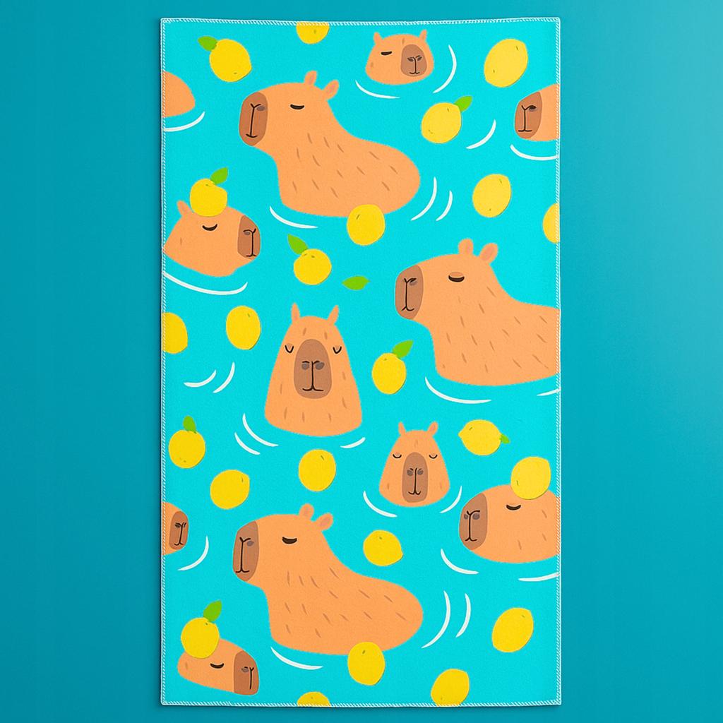 Microfiber Beach Towel Capybara Quick-Drying 3D 150X75 Cm