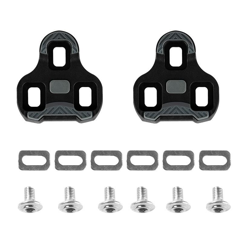 Wear-resistant TPU Road Bicycle Cleats Pedal Pads Anti-slip Cycling Locking Pedal Cleats Set For LOOK KEO System Cycling Shoes чёрный