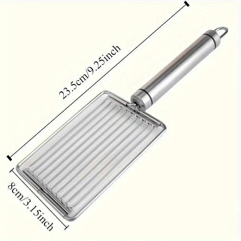 Manual Vegetable and Fruit Slicer Stainless Steel Tomato Slicing Machine Easy Clean Cutter for Kitchen Salad Picnics