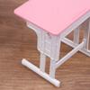 1set Chairs Furniture Model Miniature School Desks Miniature Toy Pretend Play Desk  Doll Accessories