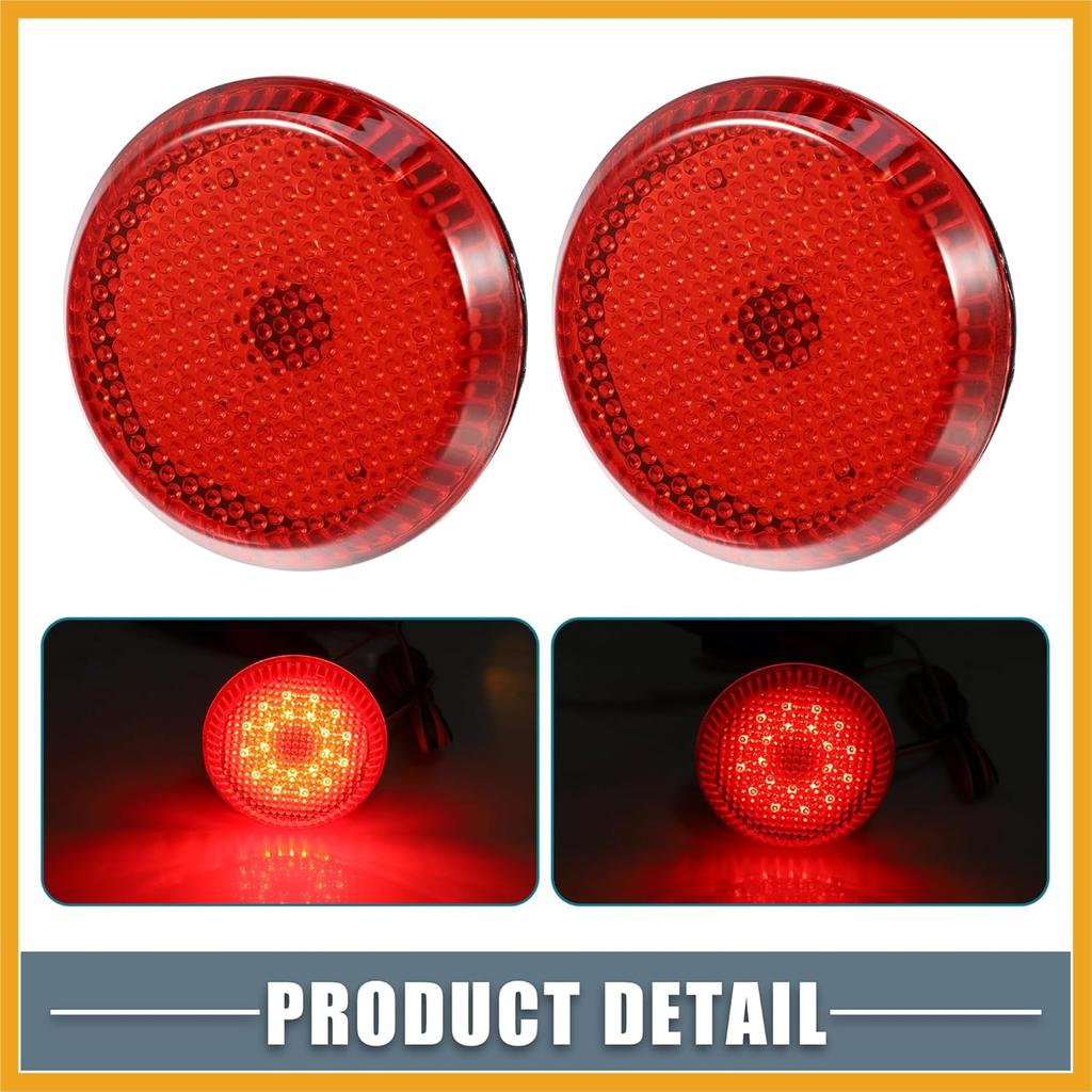 Rear Bumper Reflector Fog Brake Tail Light 81910-02040 8191002040 Red LED for Toyota Corolla 2009-2010 Plastic Red Lens (Set of 2) Replacement