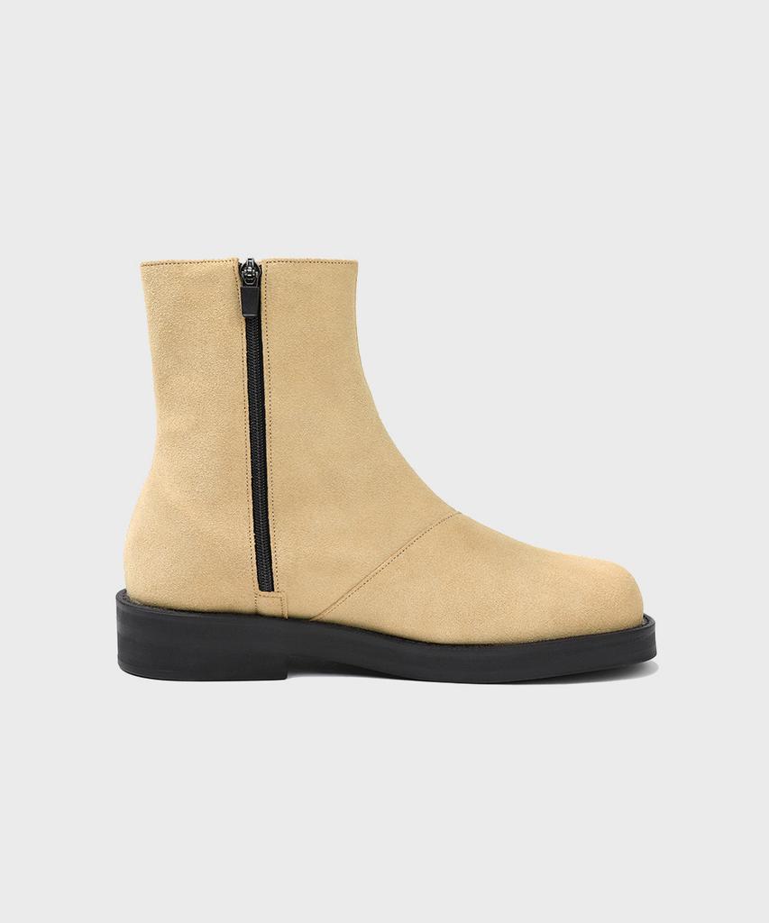 Firenze Atelier [Second.A] Minimal Bold Shape Zip-Up Boots 2Ndf5100Bs [Camel]