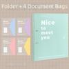 Detachable A4 File Folder Large Capacity 2 Hole Binder Folders  Office Storage