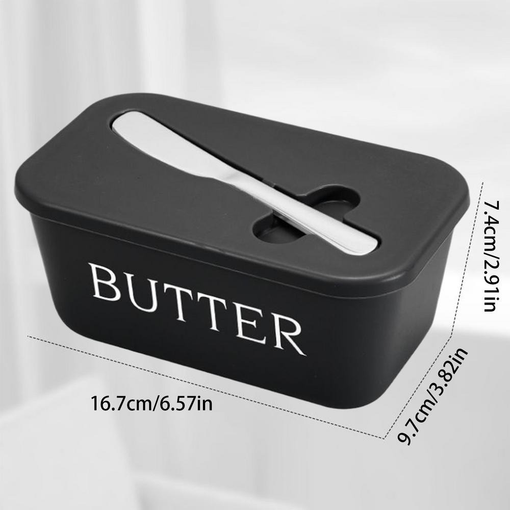 Plastic Butter Container Box Restaurant Sealed Storage Box Cheese Box With Knifes Lid Butter Slicer Butter Dish Tableware