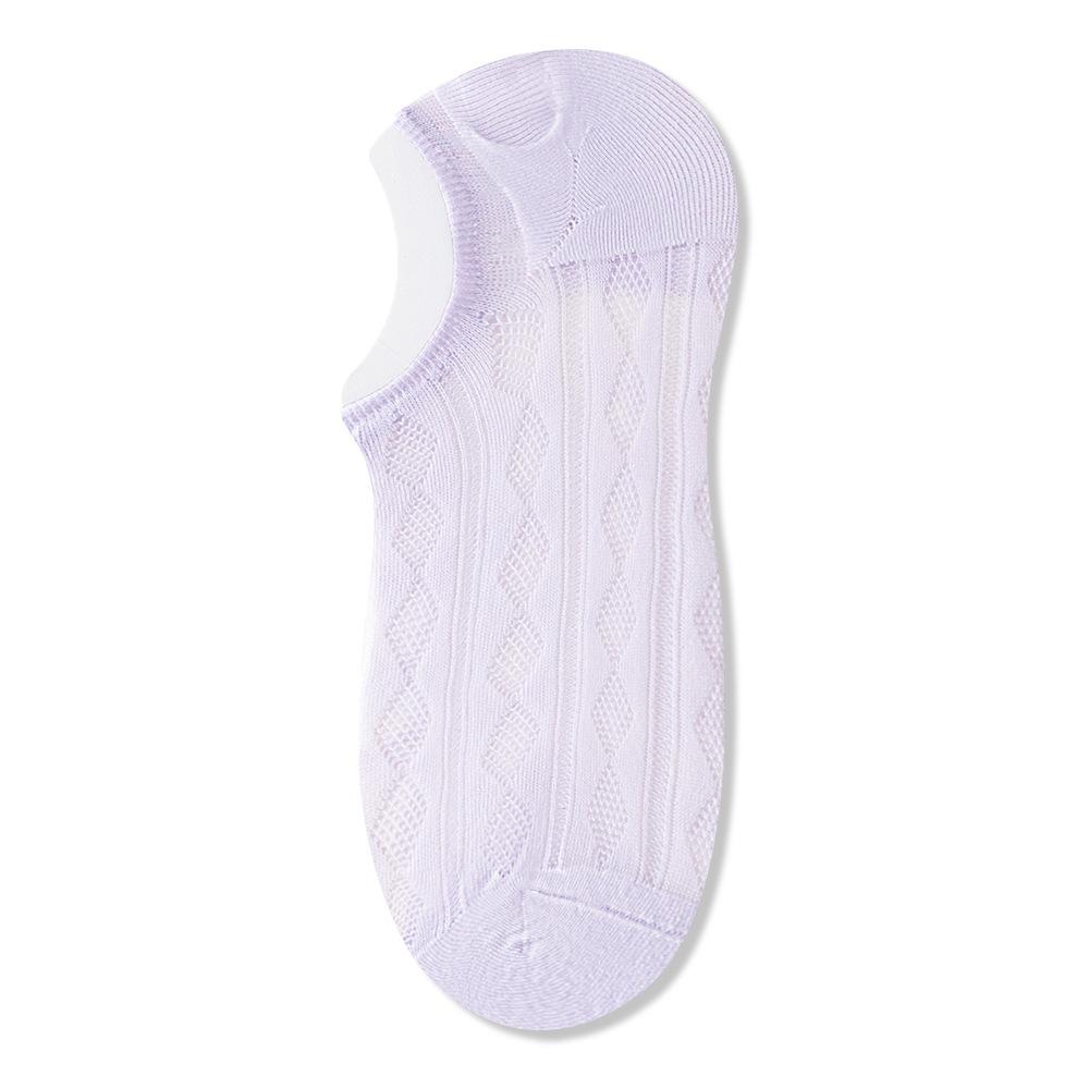 Women's Boat Socks, Thin Summer Breathable and Sweat-absorbing, Shallow-mouthed Invisible Anti-odor Short Socks, Ultra-thin Mesh Cotton Socks