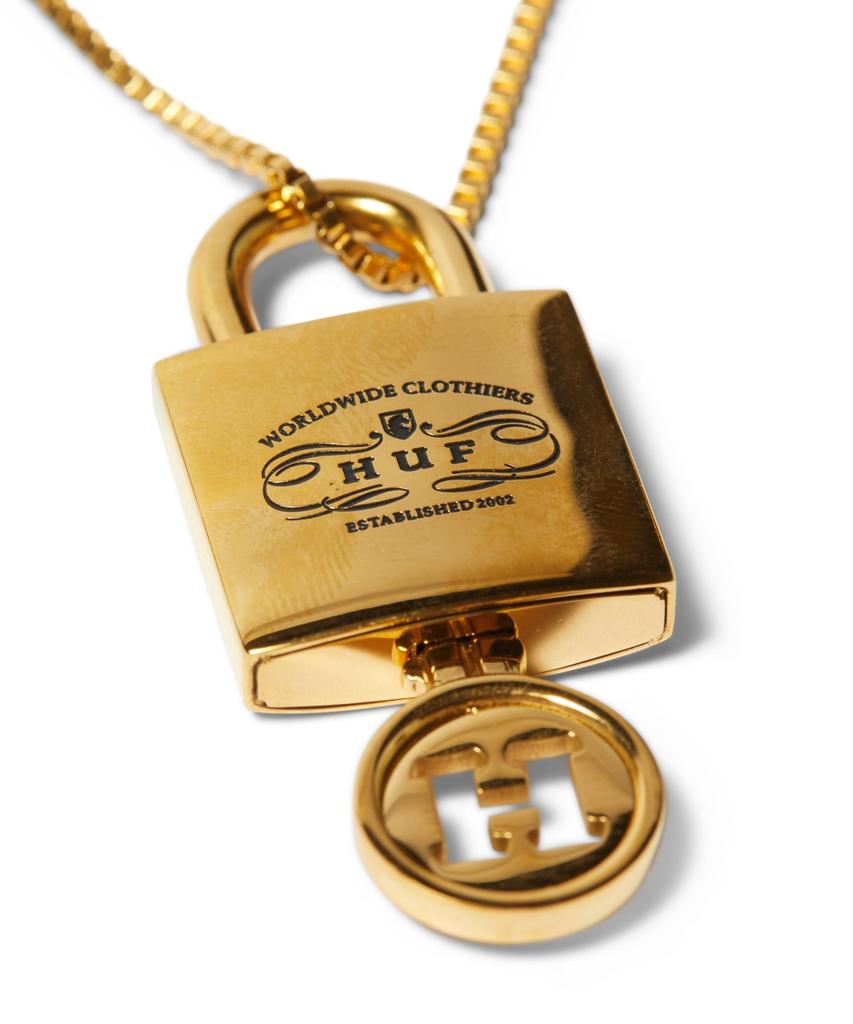 Huf Lock & Key Pendant [Gold]