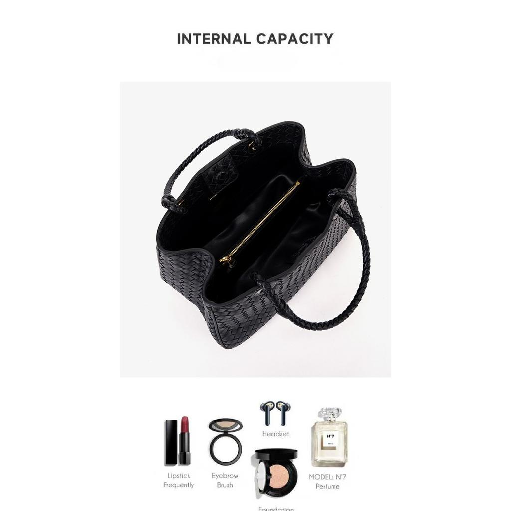 Modna damska torba 2026 nowa pleciona damska torba skóra owcza pierwszej jakości ręcznie pleciona torba wielokomorowa pleciona