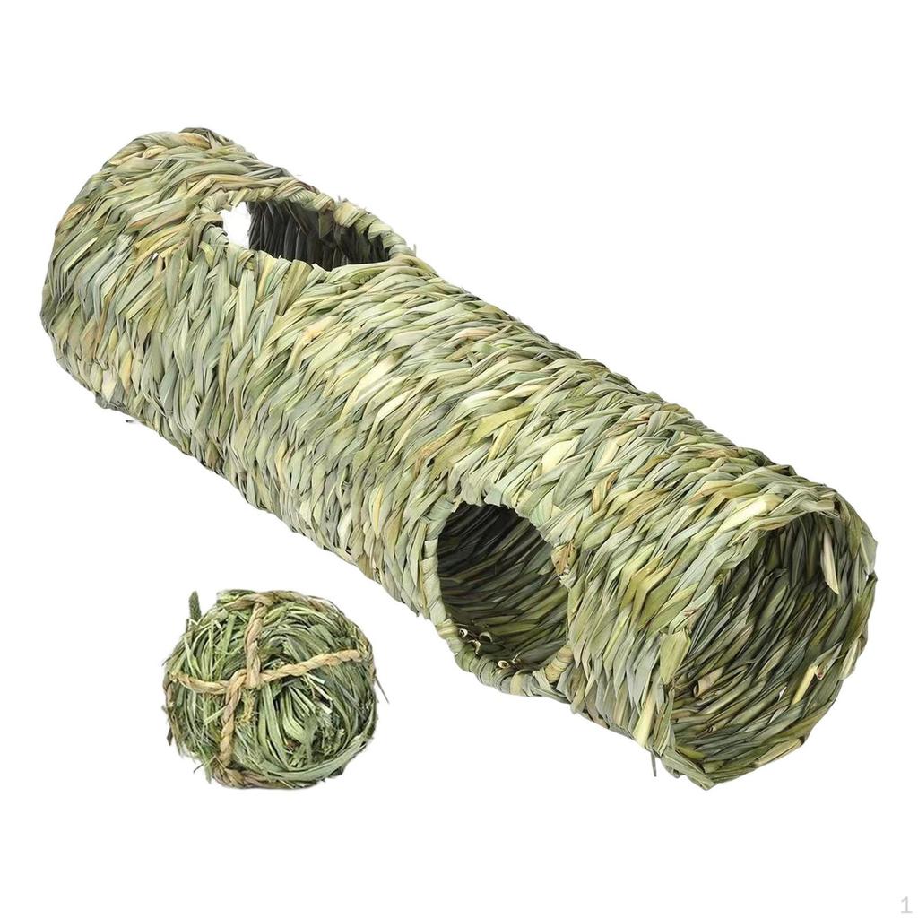 Hamster Grass Tunnel Toy Lightweight Durable Interactive Hiding Tube for Small s