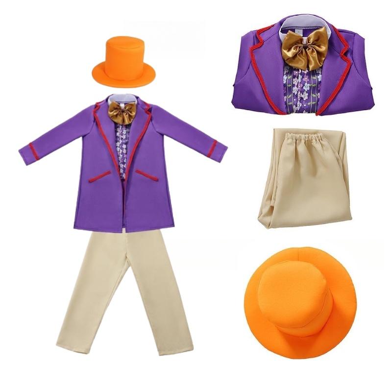Charlie und die Schokoladenfabrik Halloween Willy Wonka Oompa Cosplay Kostüm Bühnenoutfit