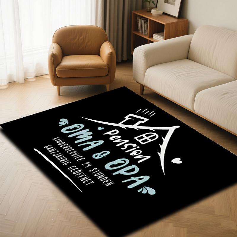 

Grandpa & Grandma Rug – German Text Design, Soft Mat for Living Room, Entryway, Bedroom door mat entrance 40x60cm16x24in