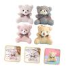 STOBOK Set Bear Cute Plush Bag Mini Animal Hanging Small Accessories 12-Piece Keychains, Charms, 3.1-inch Pendants, Decorations,