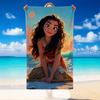 Quick Dry Beach Towel Moana Cartoon Pattern, Lightweight Absorbent Towel for Pool Beach Vacation Use