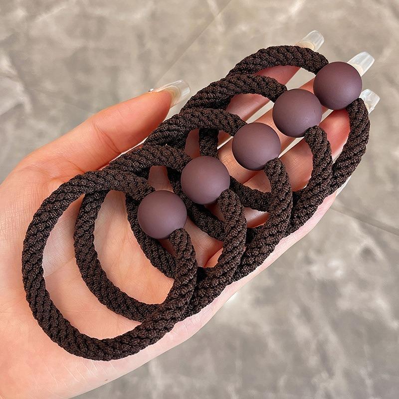 Elastico per Capelli a Scrunchie in Lussuosa Pelle Nera - Elastico Durevole per Capelli da Donna
