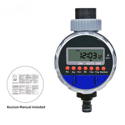 Temporizador de riego automático con pantalla LCD, válvula de bola electrónica para jardín, temporizador de agua para controlador de riego de jardín