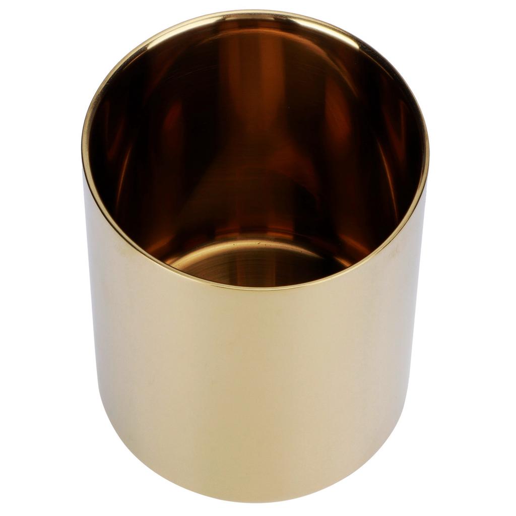 Stainless Steel Pencil Cup Holder Desk Organizer Flower Vases Pen Makeup Brush Container