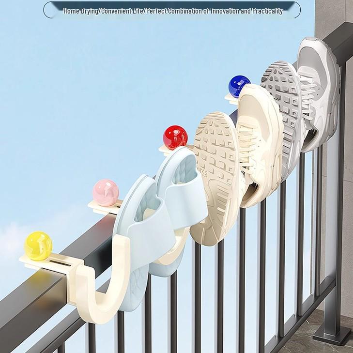 

2-Piece Shoe & Clothes Drying Rack Hanger for Outdoor or Window Use