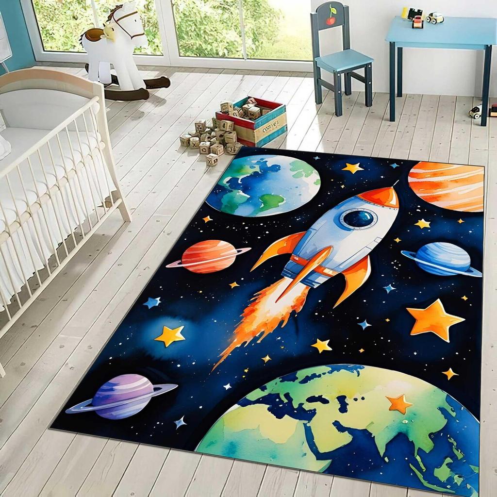 Educational Number Kids Rug Animal Play Mat, Non-Slip Nursery Rug Bathroom Mat Alfombra Para Cocina Tapis