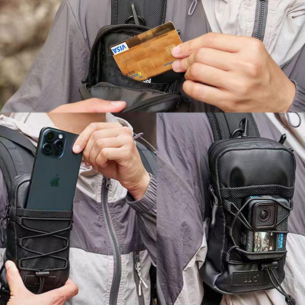 Borsa a tracolla tattica da esterno idrorepellente con design multistrato