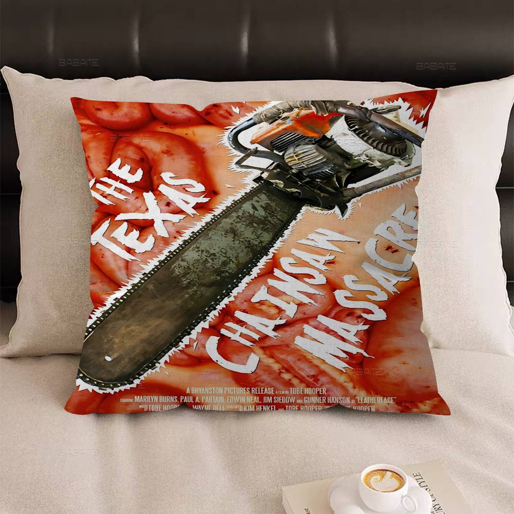 Movie T-Texas C-Chainsaw M-Massacre Pillow Cushion Cover Pillowcase Living Room Sofa Home Decor Customized