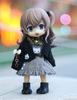 Obitsu 11 OB11 size costume for Obitsu doll 11cm body Cute cat Cat ears Hair accessory One piece Open collar coat 3 piece set