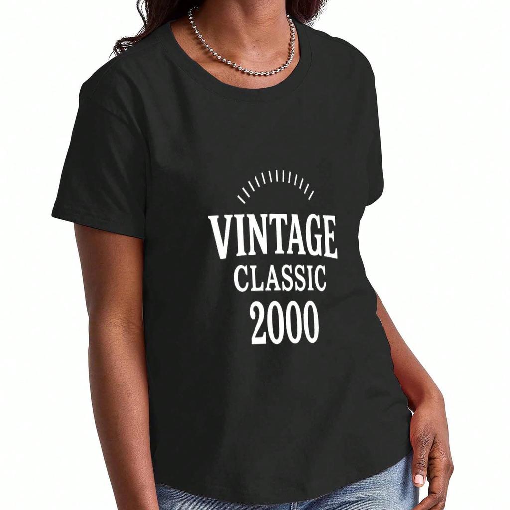 Vintage 2000 Limited Edition Wounisex's Cotton T Shirt, Premium Cotton Quality Print, Durable, Casual And Fashionable, Best Gift Idea For Her, Anniver