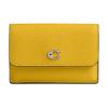 New Trifold Wallet Polished Pebbled Leather Wallet Mini Women's Yellow CR544-LHTWX