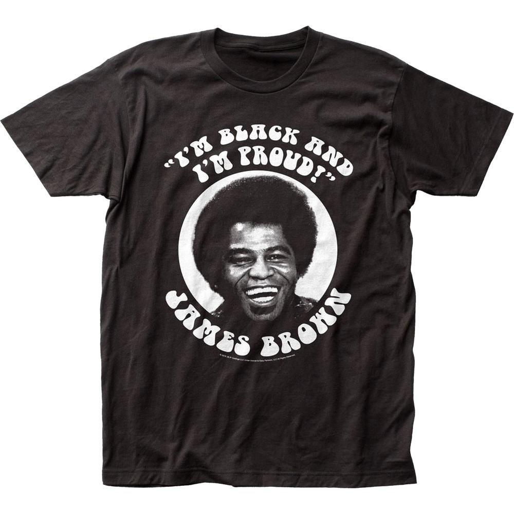 James Brown Black And Proud Mens T Shirt Music Classic Concert Soul Tee Black Unisex T-Shirt XL