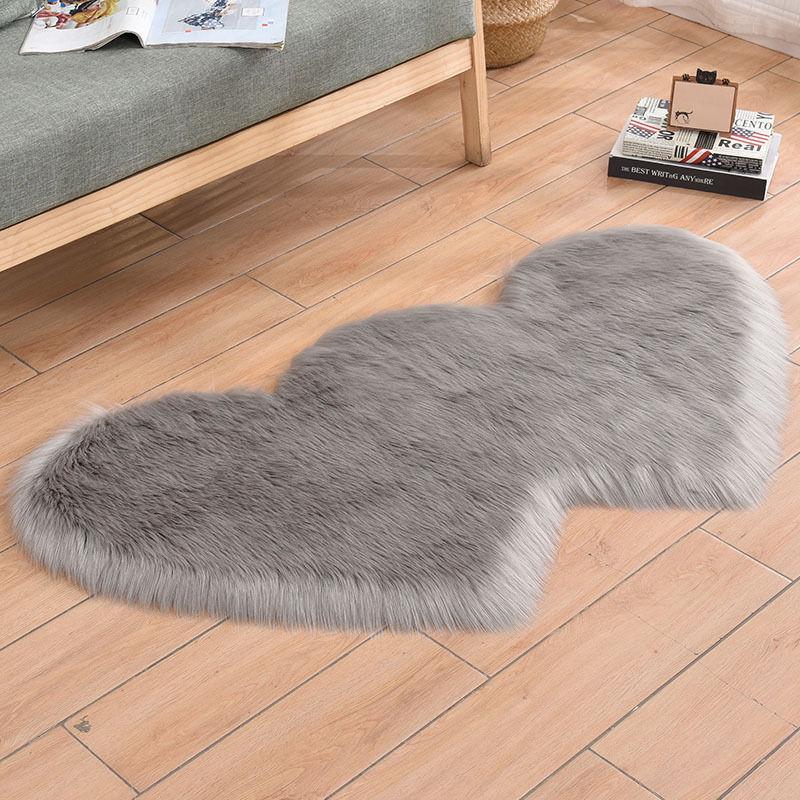 Bedside Carpet, Bedroom Simple Imitation Wool Carpet Bay Window Mat, Long Hair Floor Mat, Living Room Window Blanket