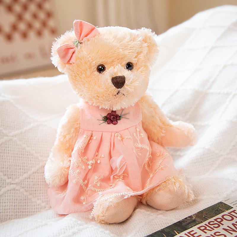 Cute Dress Teddy Bear Doll Plush Toy Wear Skirt Little White Rabbit Doll Children Sleeping Soothing Ragdoll