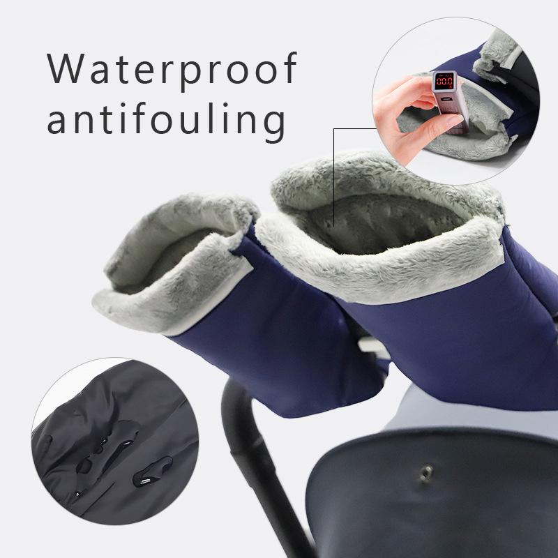 Winter Warm Stroller Gloves Waterproof Gloves Pram Accessory Stroller Mitten Winter Warm Gloves Pram Hand Muff Mitten Baby