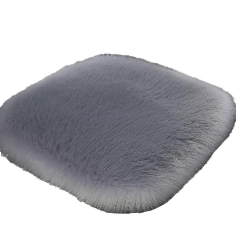 Plush Winter Car Seat Cushion - Furry Single Piece for Rear Seat Comfort