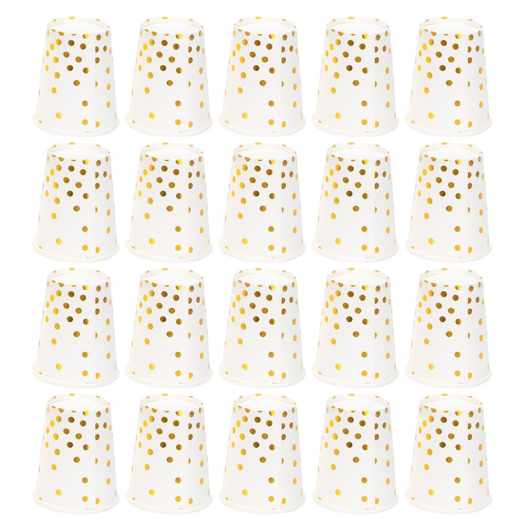 Paper Cup Minimalist Golden Dots Disposable Cups for Holiday Birthday Engagement Party