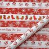 Fashion 50x70cm Packaging Paper Snowman/Santa Claus DIY Christmas Decoration Colorful Craft Wrapping Paper Sheets Roll Gift