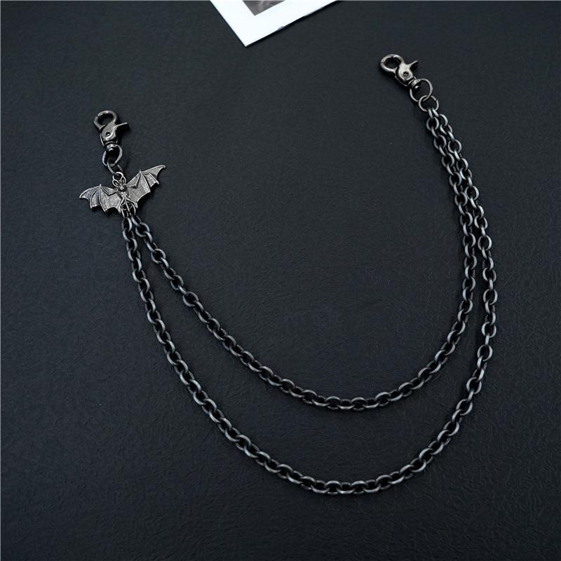 Hip Hop Punk Skull Metal Casual Pants Chain Men's Waist Chain Pendant